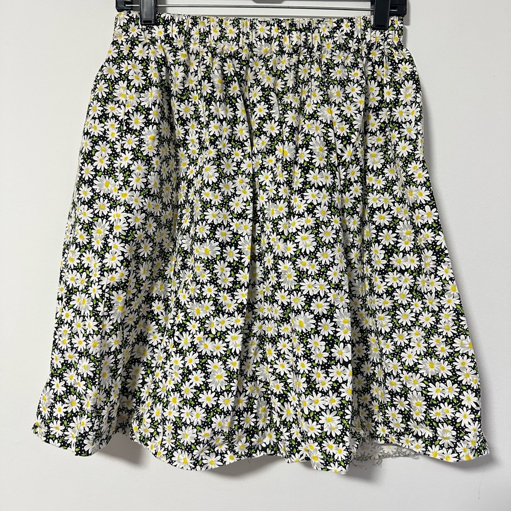 Daisy Skirt Reworked unfinished hem daisy print Print Women's Skirt